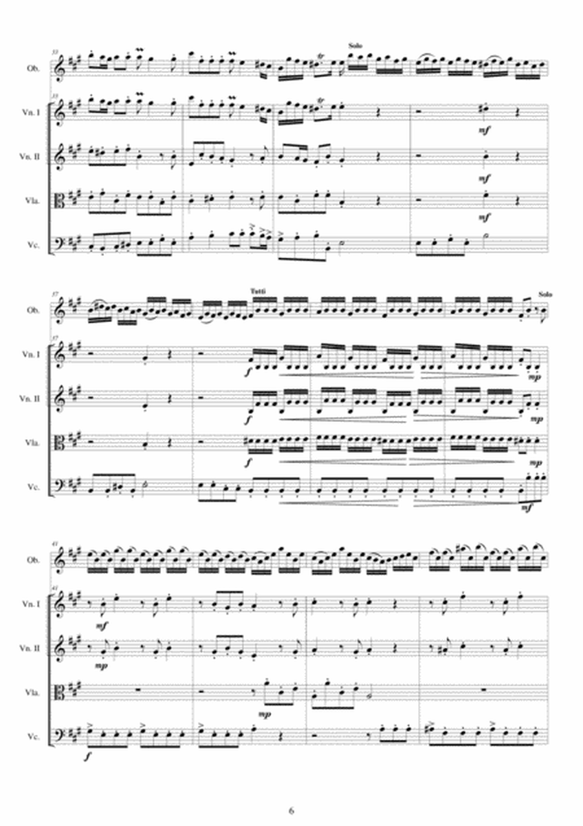 Brescianello - Concerto in A major Op.1 No.11 for Oboe (or Flute) and String Quartet image number null