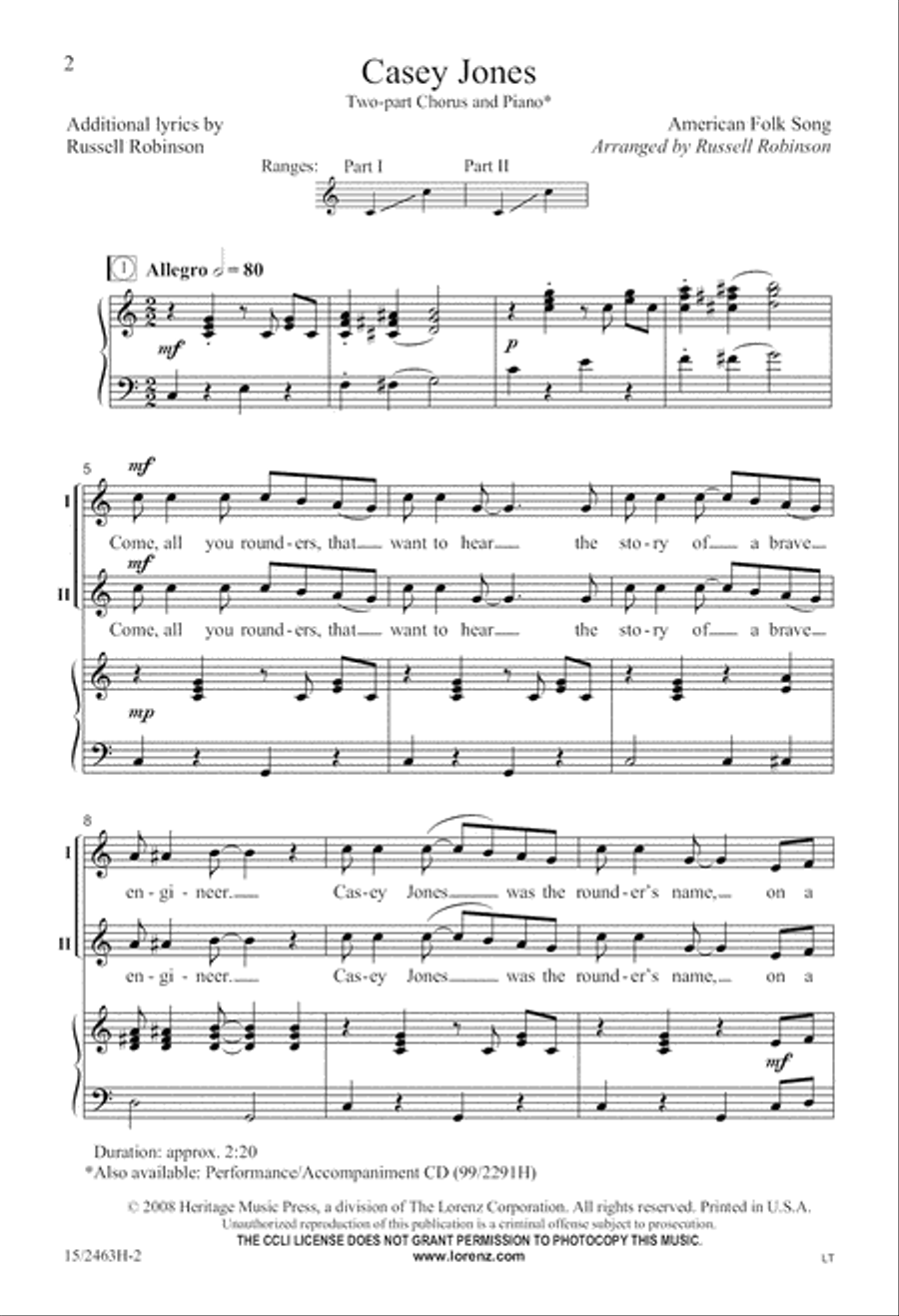 Casey Jones 2-Part scores gallery preview page 3