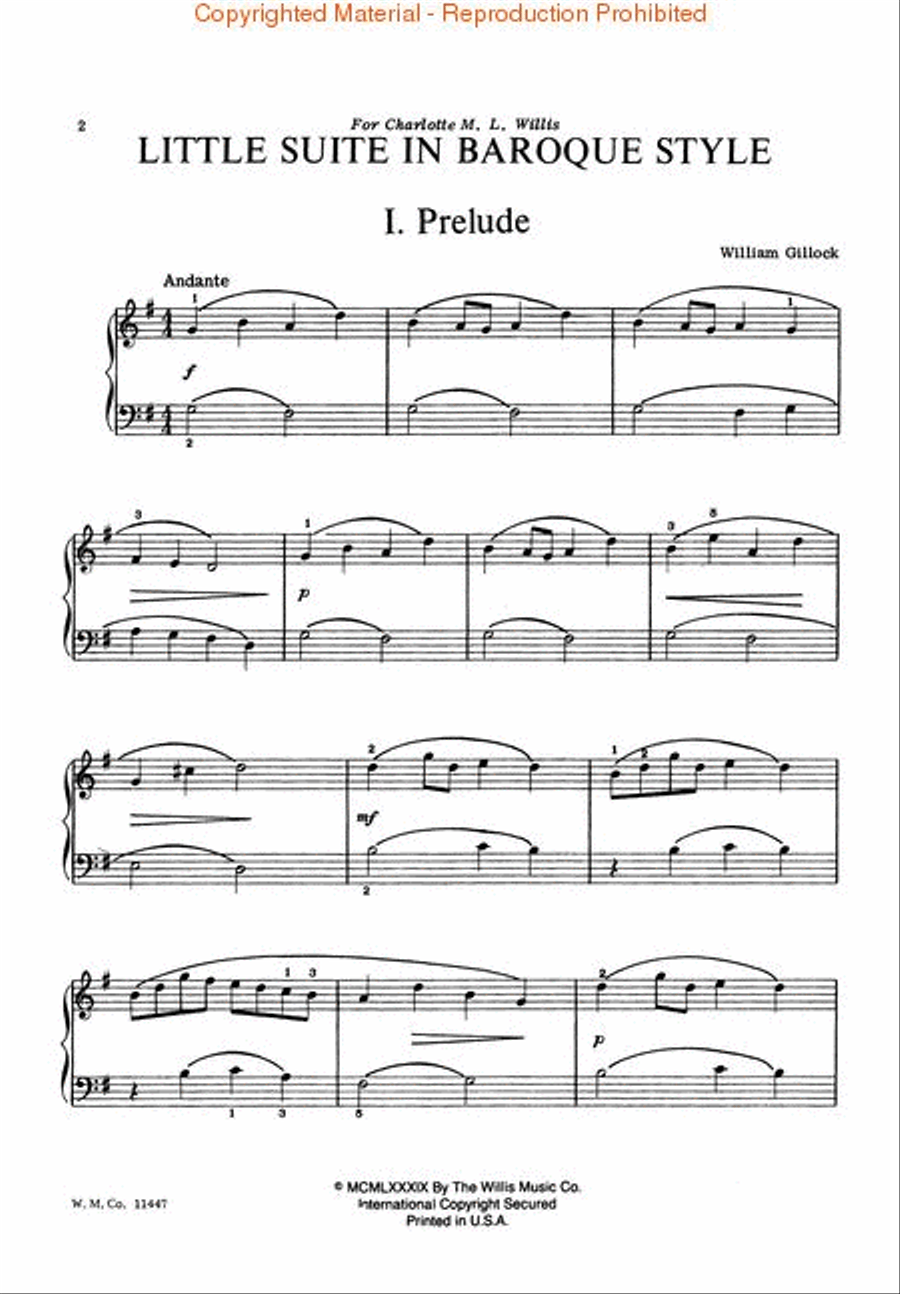 Little Suite in Baroque Style Piano scores gallery preview page 2