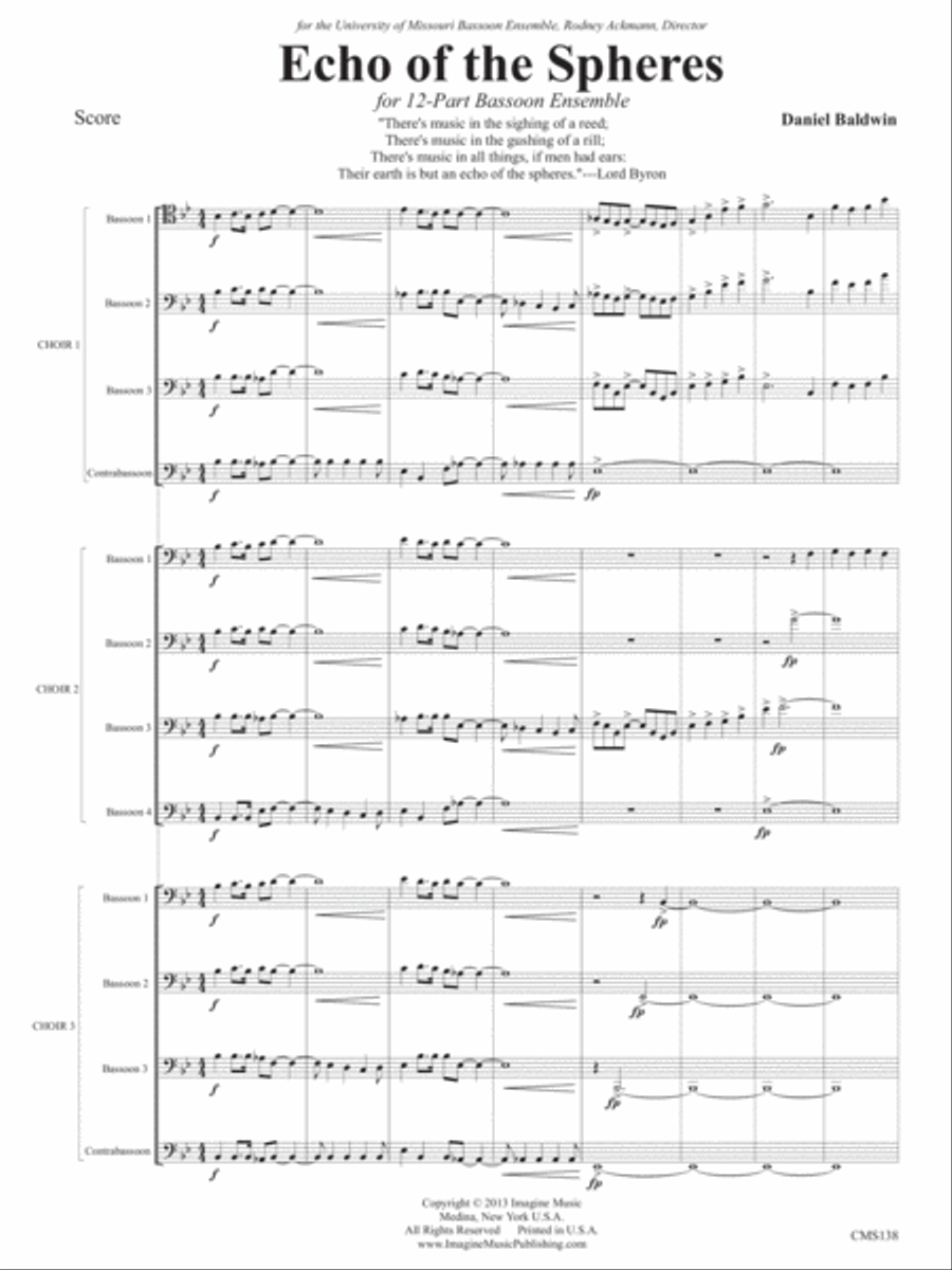 Echo of the Spheres Bassoon scores gallery preview page 1