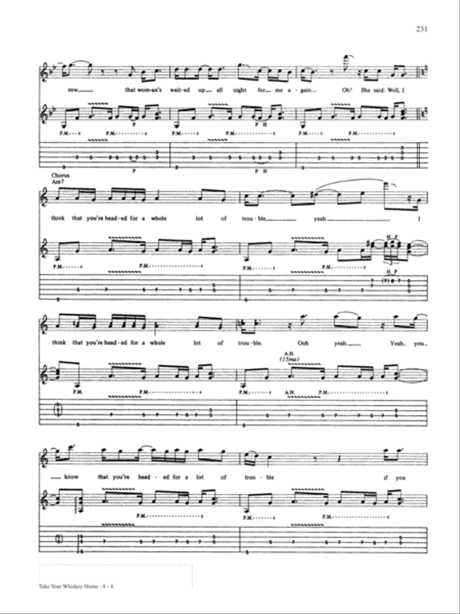 Take Your Whiskey Home Guitar Tablature scores gallery preview page 4