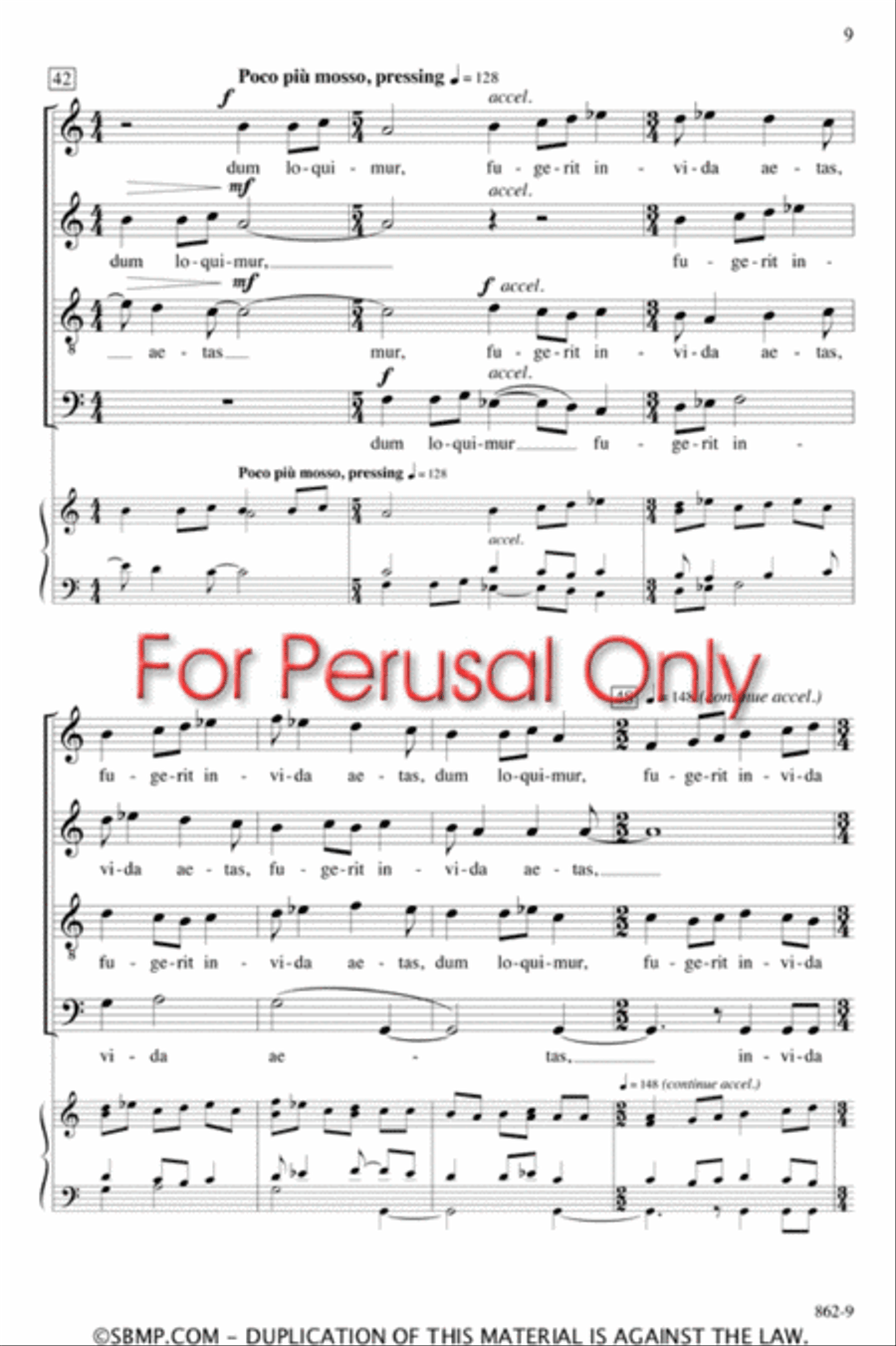 Carpe Diem - SSAATBB Octavo Choir scores gallery preview page 8