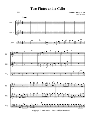 Two Flutes and a Cello (Opus 2) (Trio) - Score Only