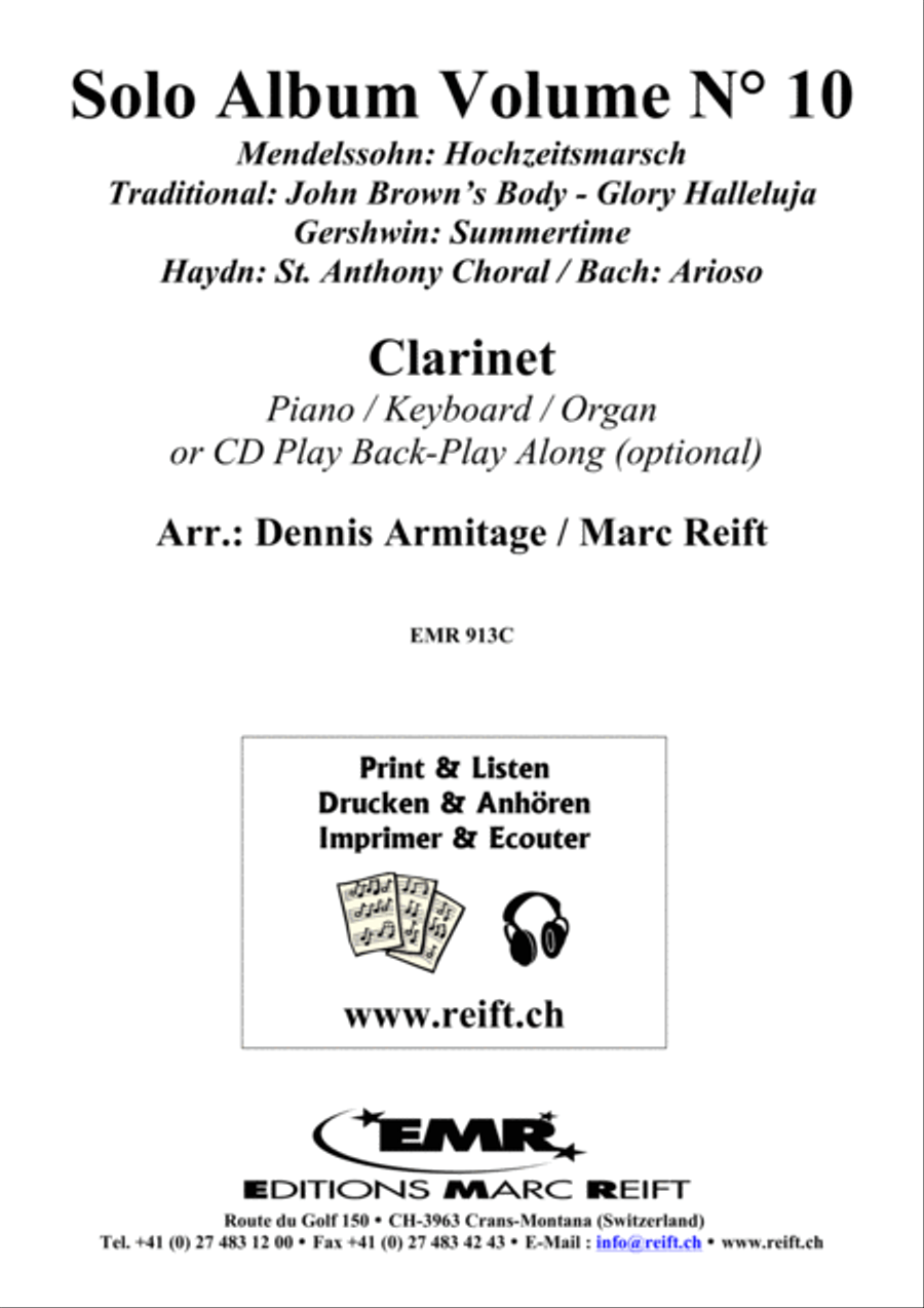 Solo Album Volume 10 Clarinet Solo scores gallery preview page 2