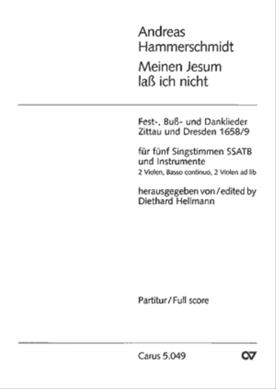 My Lord Jesus I'll not leave (Meinen Jesum lass ich nicht) SSATB scores gallery preview page 1