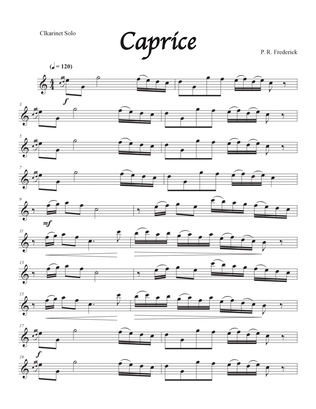 Book cover for Caprice (Clarinet solo)