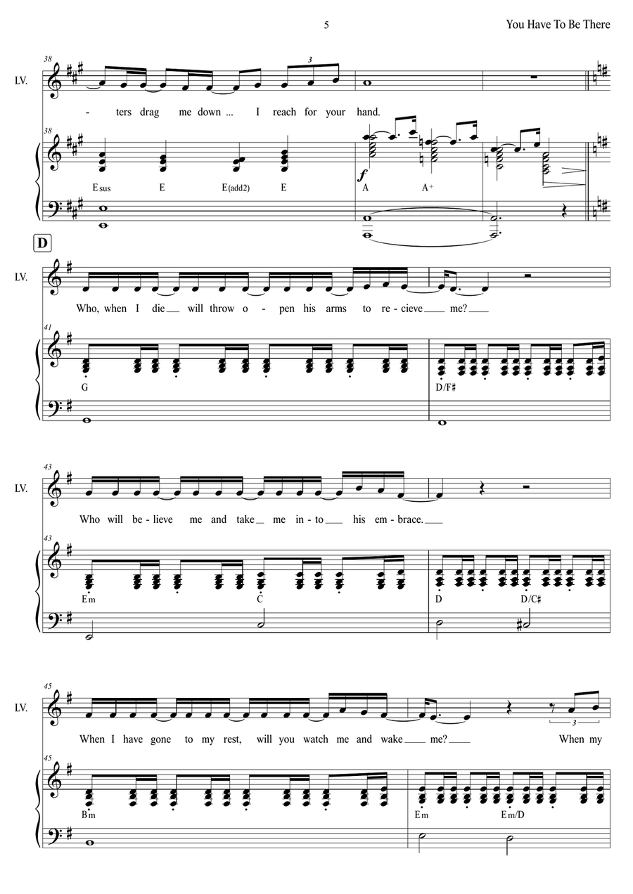 You Have To Be There Piano, Vocal scores gallery preview page 5