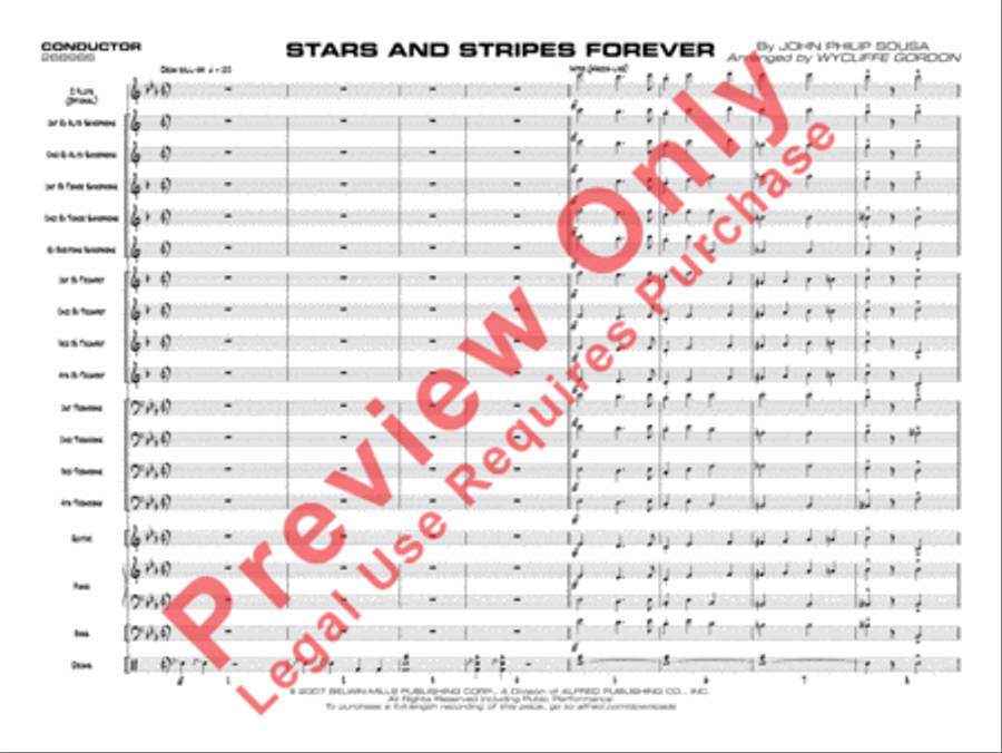 Stars and Stripes Forever Jazz Ensemble scores gallery preview page 5