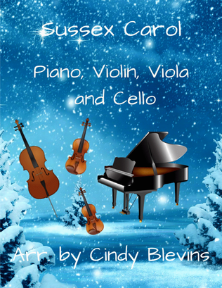 Sussex Carol, for Violin, Viola, Cello and Piano