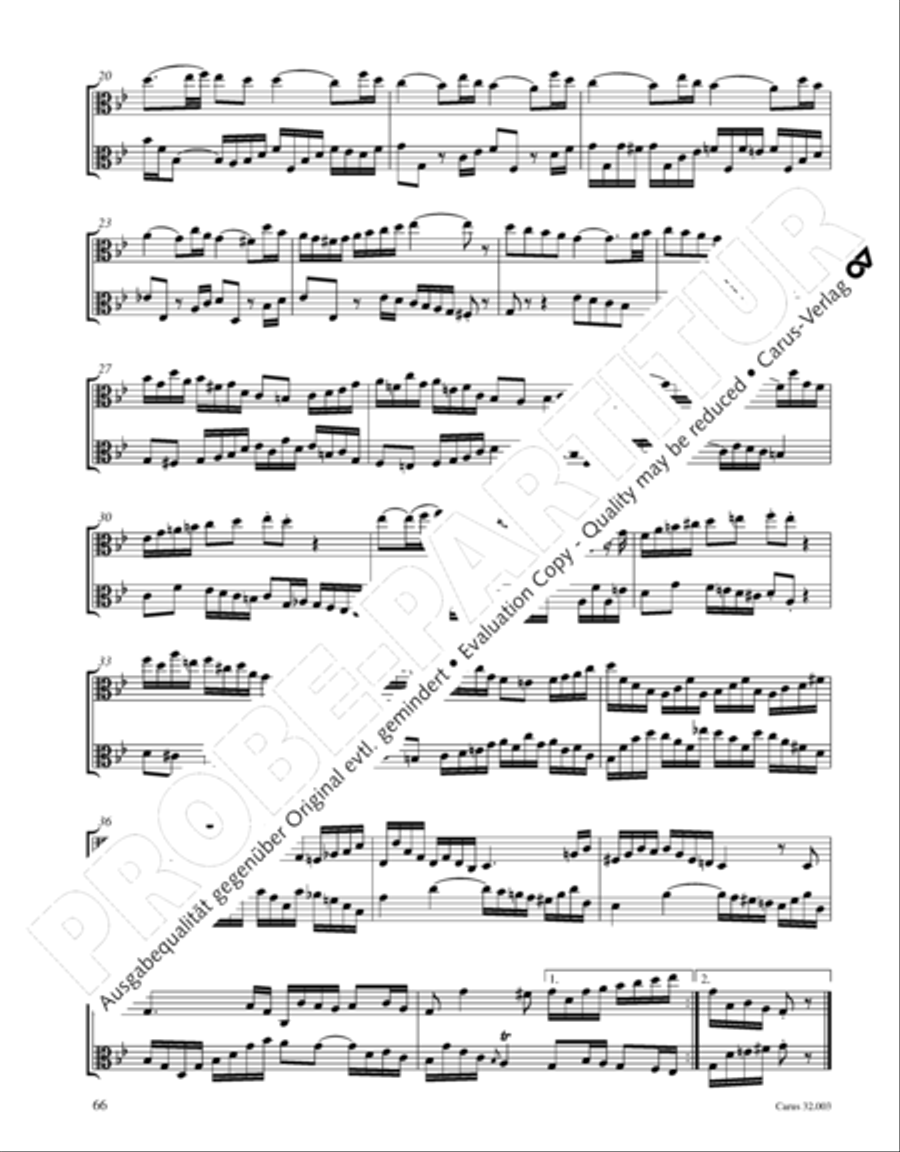 Gesamtausgabe Band 3 (Kammermusik: Duette, Solo- und Triosonaten) Score scores gallery preview page 87