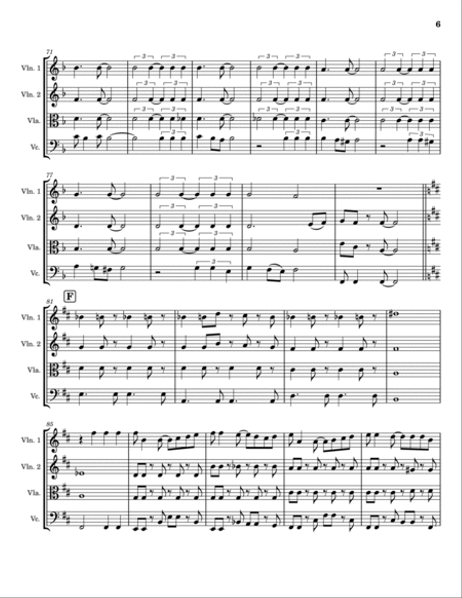 Can't Take My Eyes Off Of You String Quartet scores gallery preview page 6