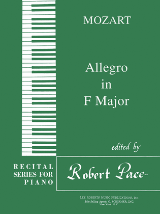 Book cover for Allegro in F Major
