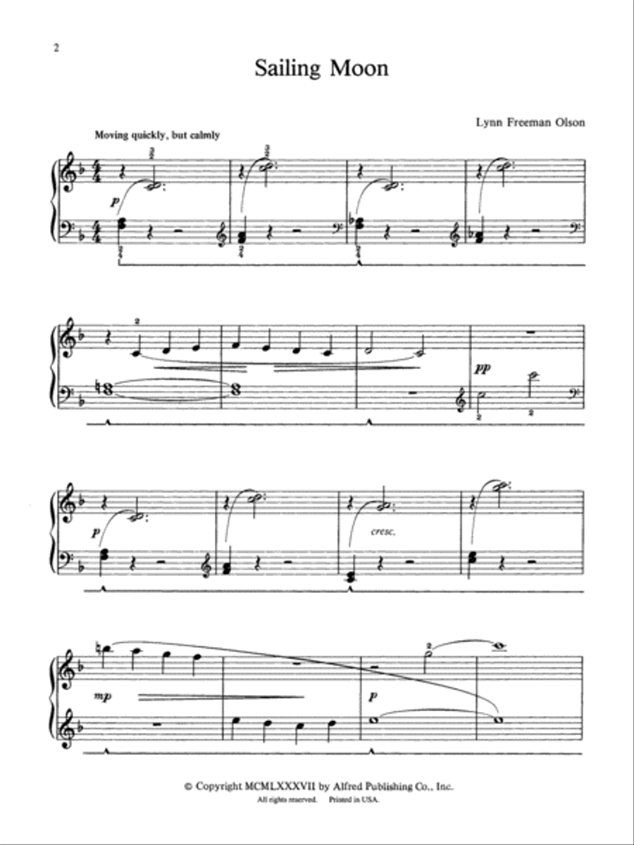 Sailing Moon Easy Piano scores gallery preview page 3