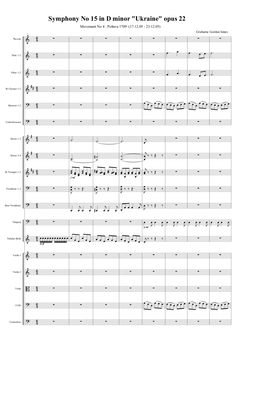 Symphony No 15 in D minor "Ukraine" Opus 22 - 4th Movement (4 of 5) - Score Only