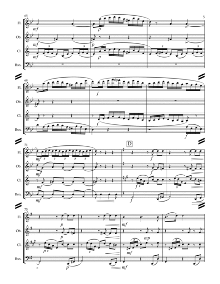 Suite Española, Op. 47, No. 4. Cadiz (for Woodwind Quartet) image number null