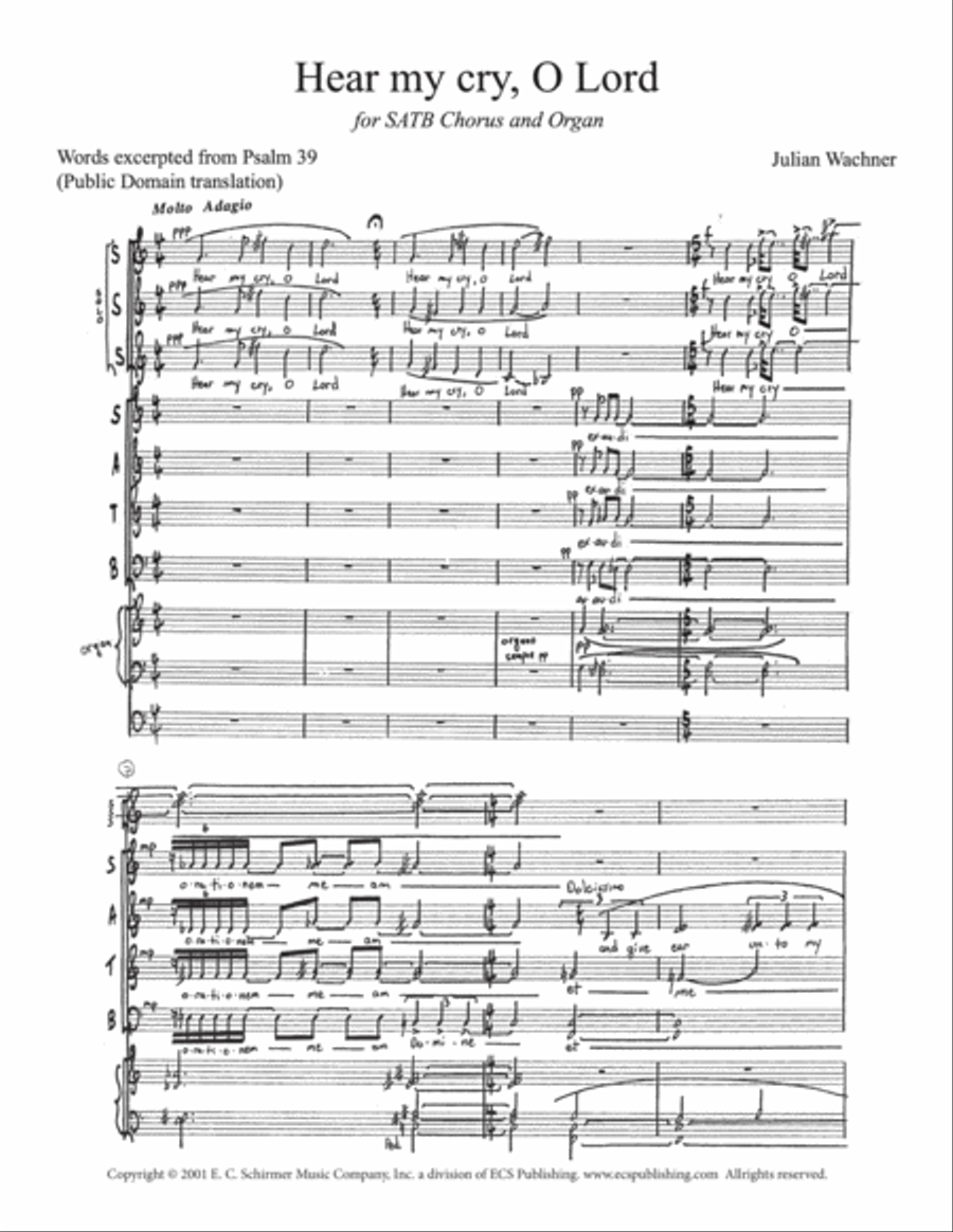 Hear My Cry, O Lord Divisi scores gallery preview page 2