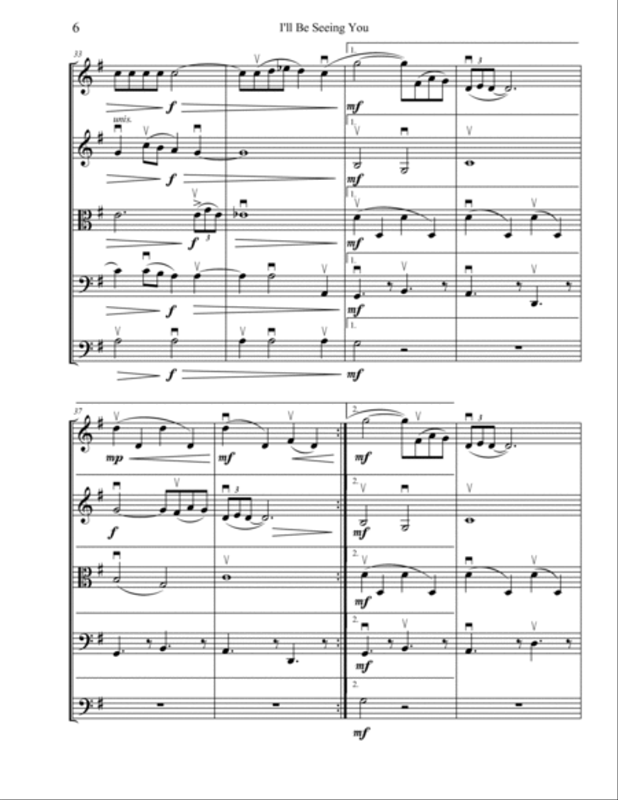 I'll Be Seeing You String Orchestra scores gallery preview page 6