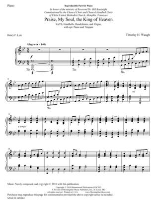 Praise, My Soul, the King of Heaven (Downloadable Piano Score)