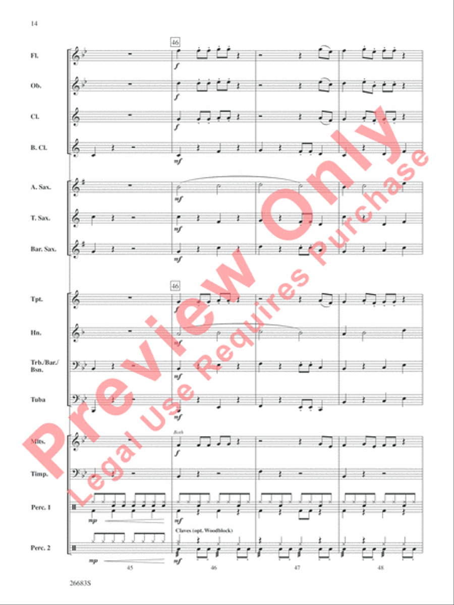 Guantanamera Concert Band scores gallery preview page 15