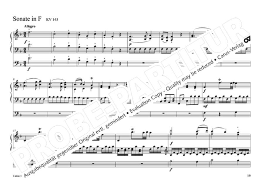 17 Church sonatas Organ Solo scores gallery preview page 20