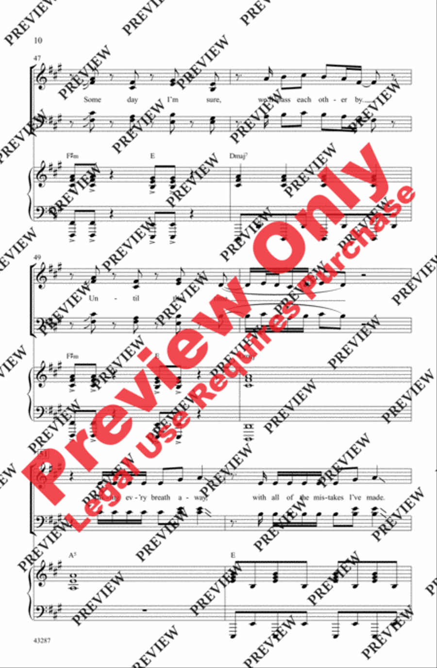Everything I Didn't Say 4-Part scores gallery preview page 10