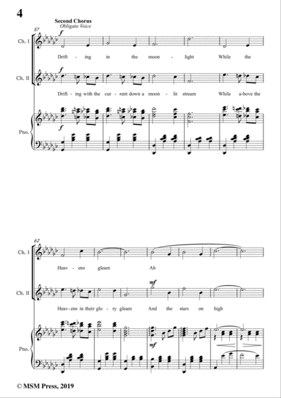 Mary Earl-Beautiful Ohio,in G flat Major,for Voice and Piano Voice Solo scores gallery preview page 6