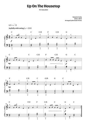 Book cover for Up On The Housetop (easy piano – with chords)