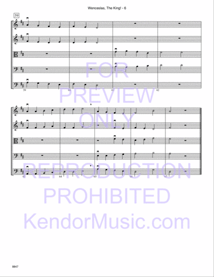 Wenceslas, The King! String Orchestra scores gallery preview page 8