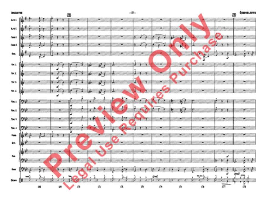 Greensleeves Jazz Ensemble scores gallery preview page 22