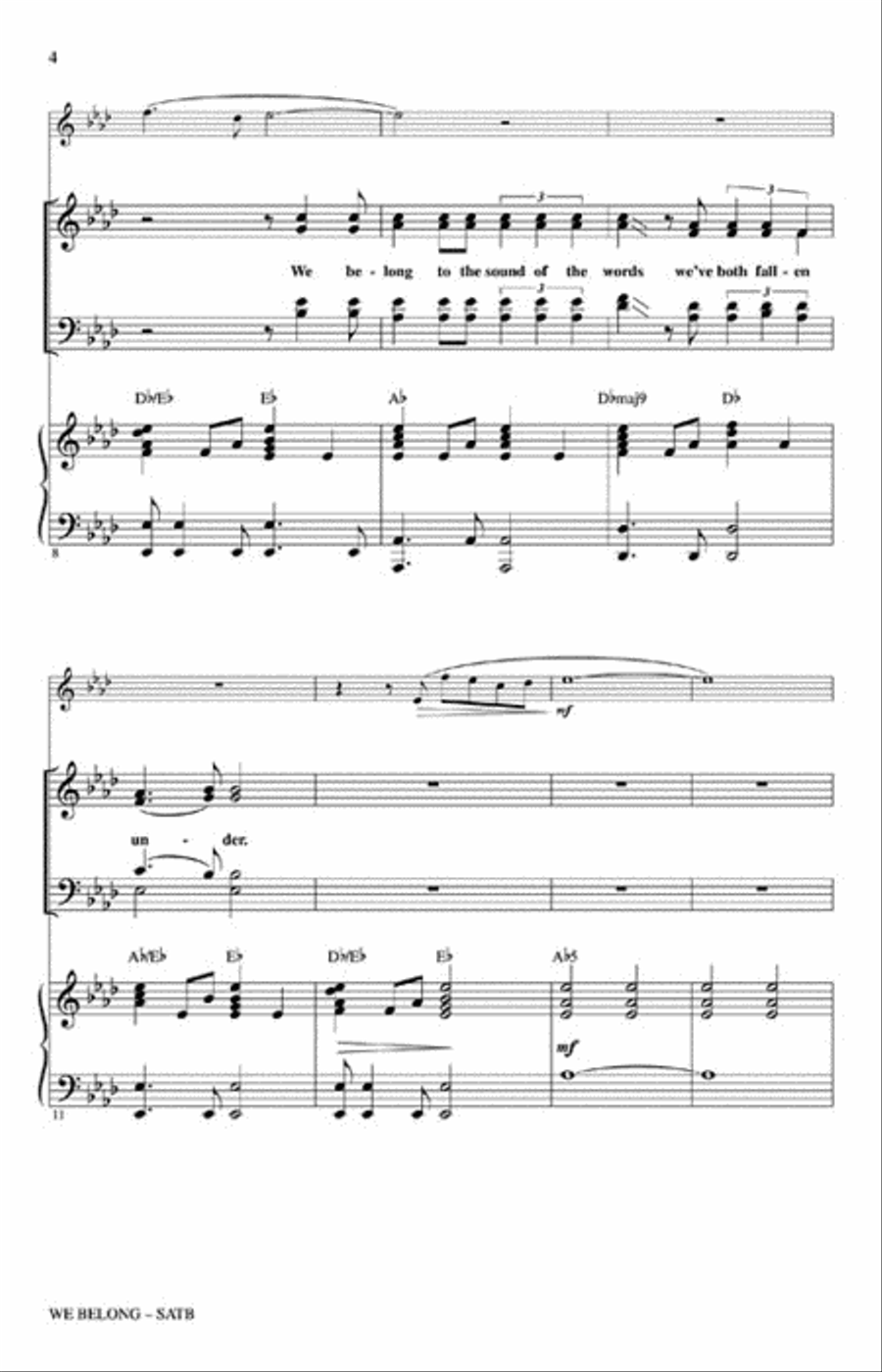 We Belong 4-Part scores gallery preview page 3