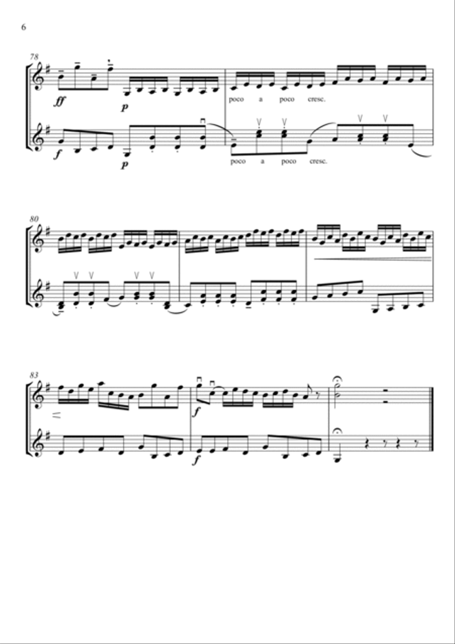 Allegro in G-dur String Duet scores gallery preview page 6