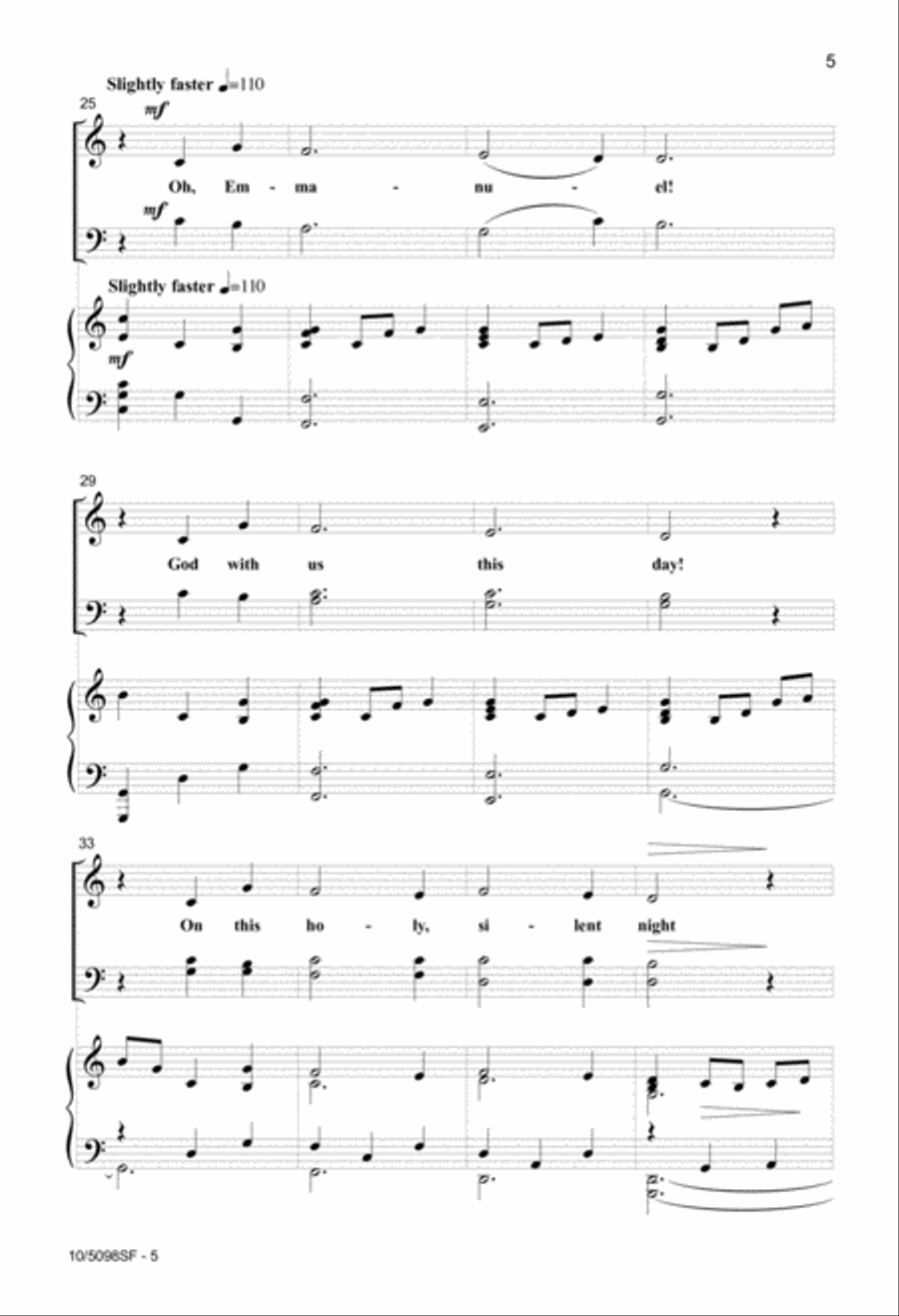 Emmanuel's Cradle Song 4-Part scores gallery preview page 4