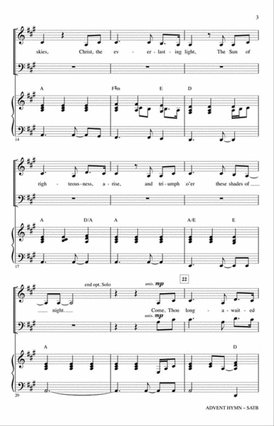 Advent Hymn 4-Part scores gallery preview page 3