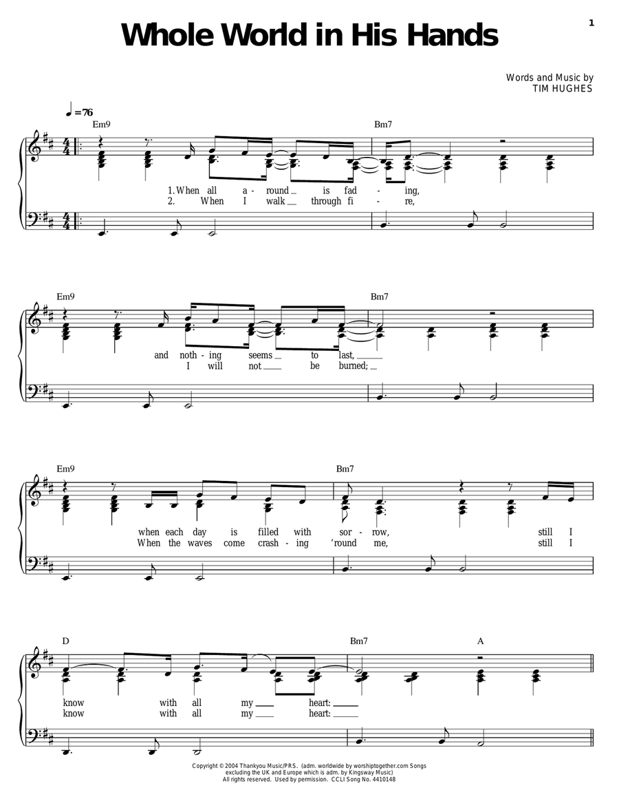 Whole World In His Hands Whole World In His Hands Acoustic Guitar scores gallery preview page 1