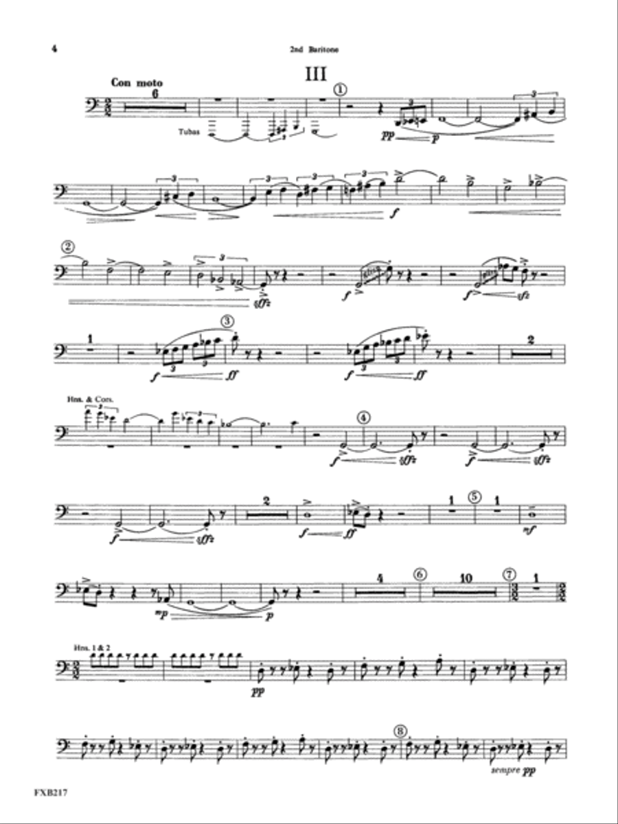 Symphony for Brass and Percussion: 2nd Baritone B.C. Concert Band scores gallery preview page 4