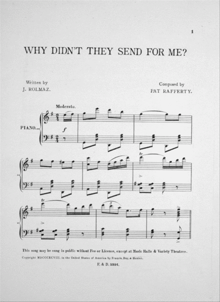 Why Didn't They Send For Me Voice scores gallery preview page 2
