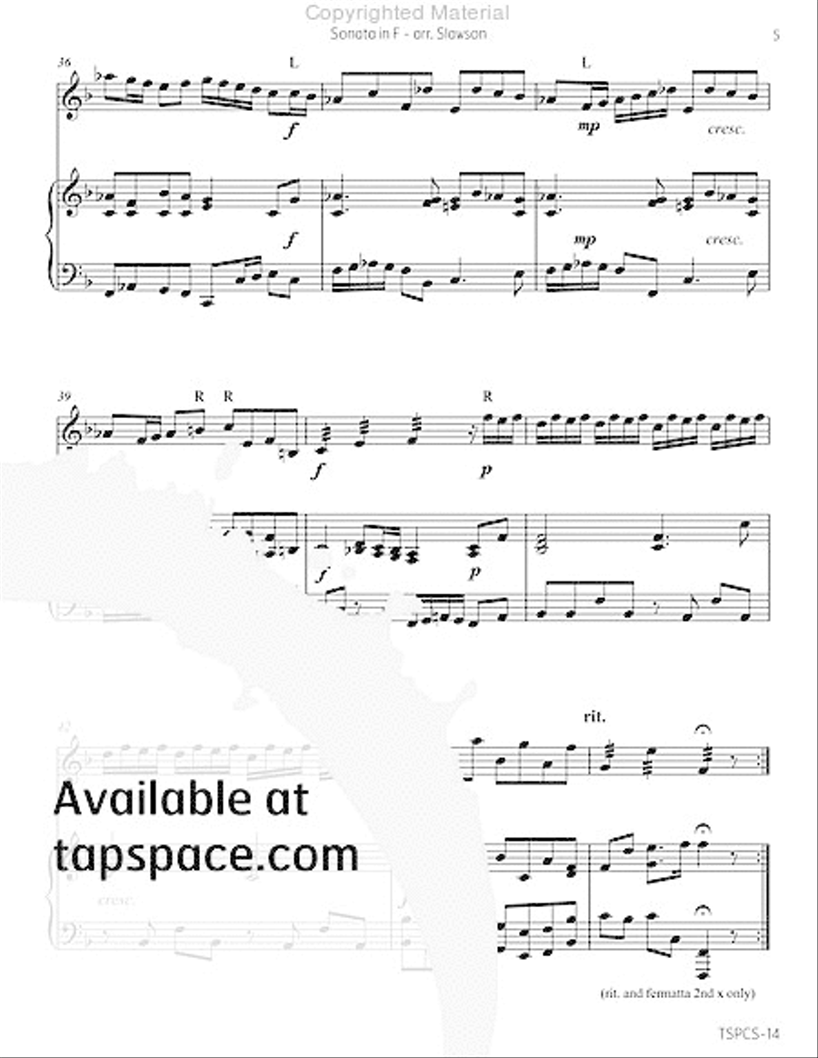 Sonata in F Piano Accompaniment scores gallery preview page 8