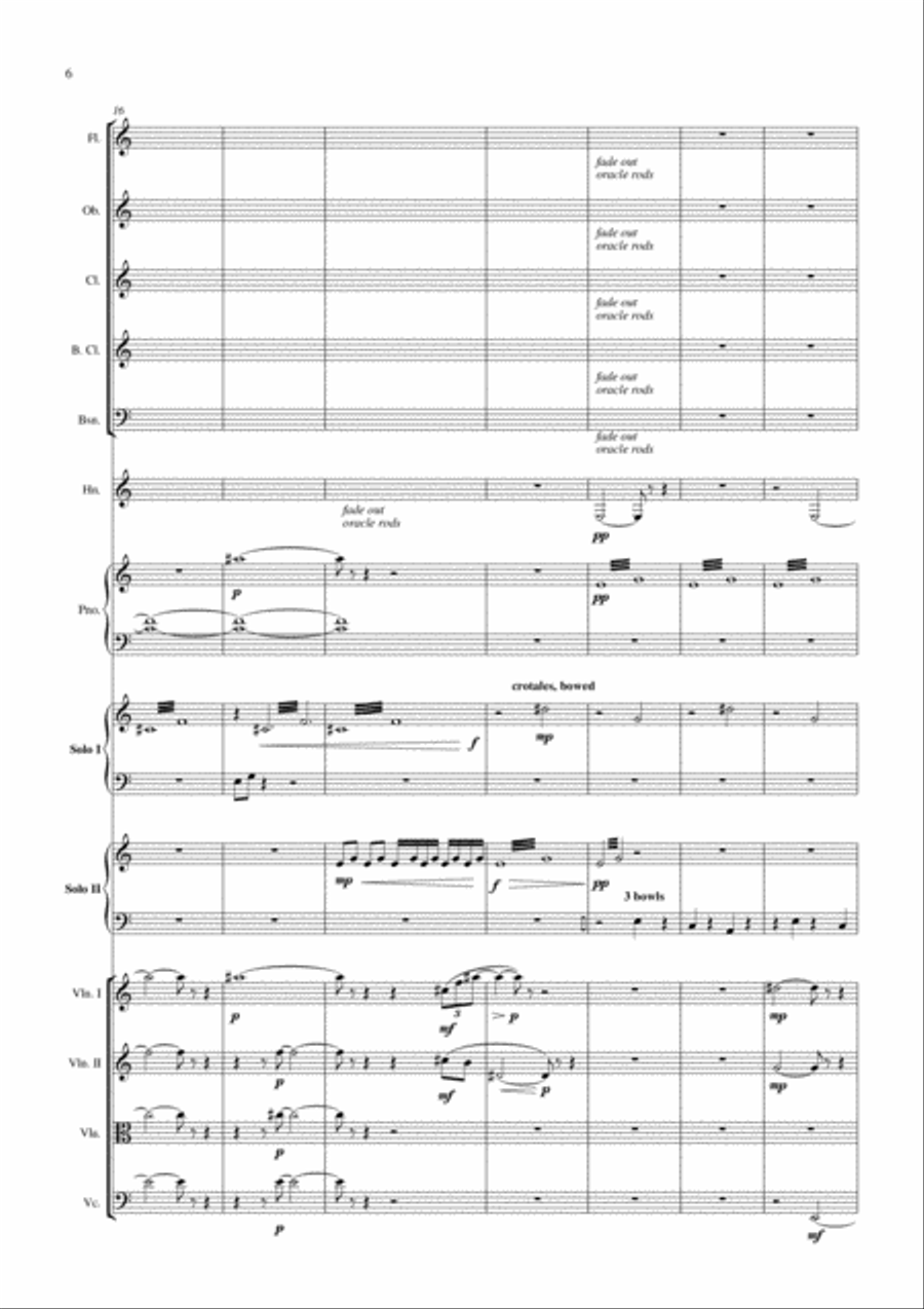 Carson Cooman: Cerulean: Double Percussion Concerto (2004) for two solo percussionists and ensemble, Chamber Orchestra scores gallery preview page 6
