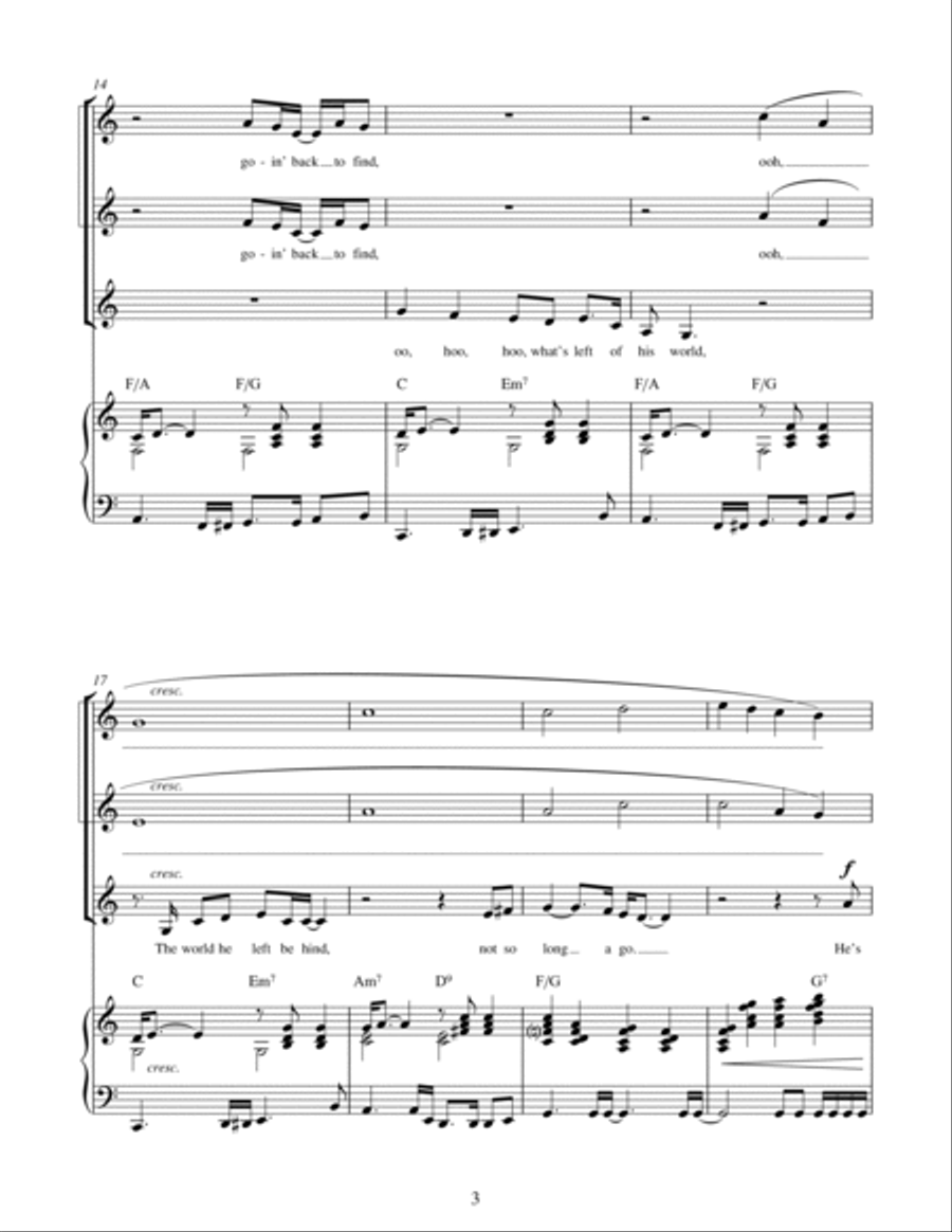 Midnight Train to Georgia (arr. Berty Rice) SSA scores gallery preview page 3