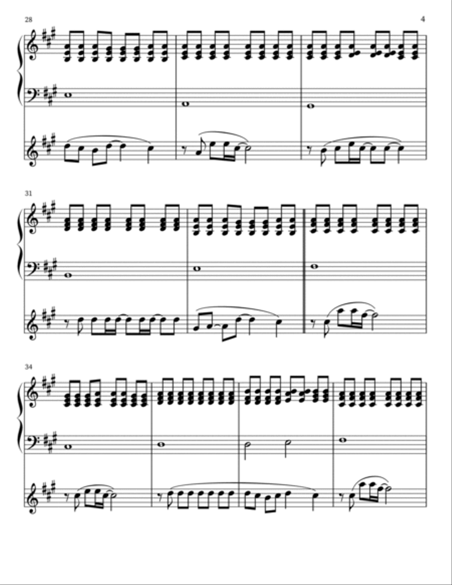 Somewhere Only We Know Score and Parts scores gallery preview page 4