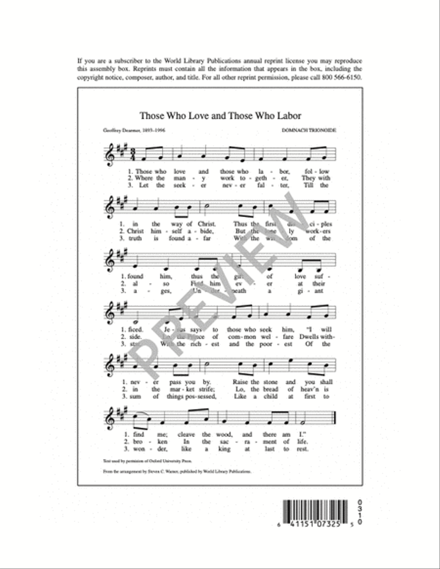 Those Who Love and Those Who Labor Choir scores gallery preview page 17