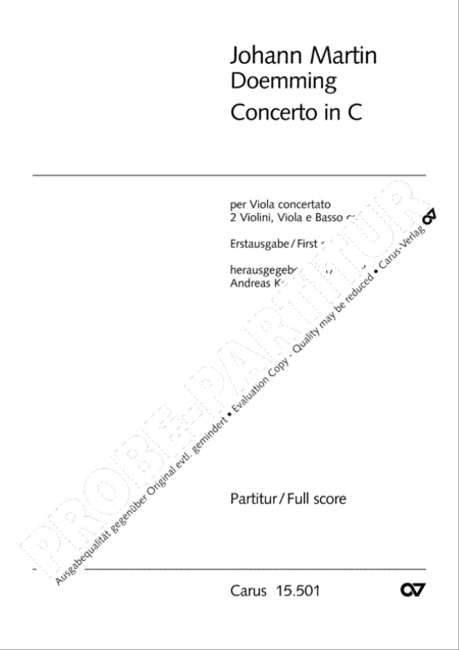 Concerto in C major Violin scores gallery preview page 4