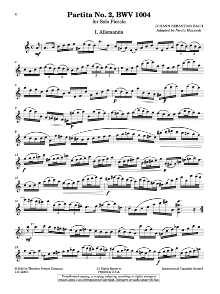 Partita No. 2 Chamber Music scores gallery preview page 2