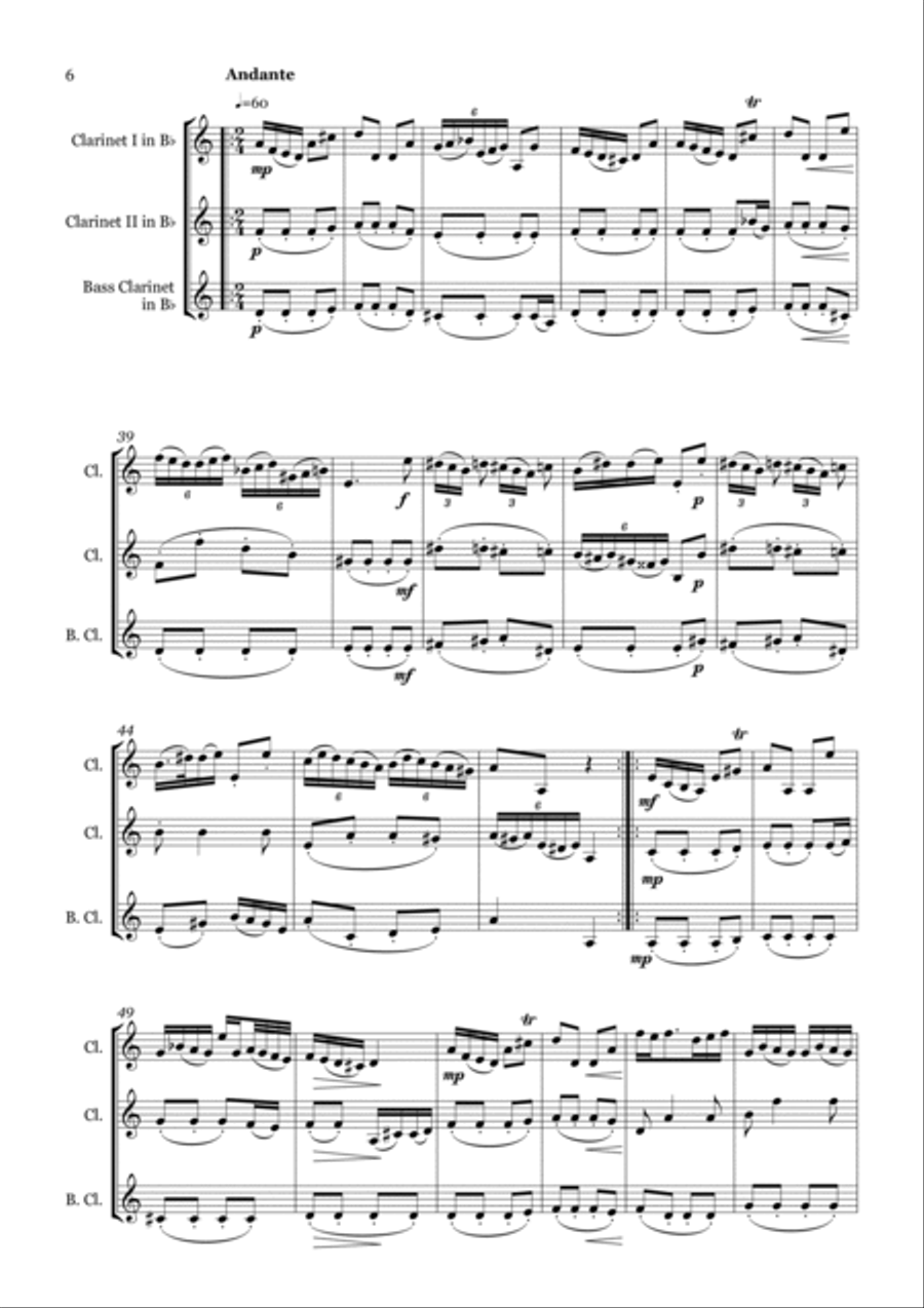 Trio Sonata Woodwind Trio scores gallery preview page 6