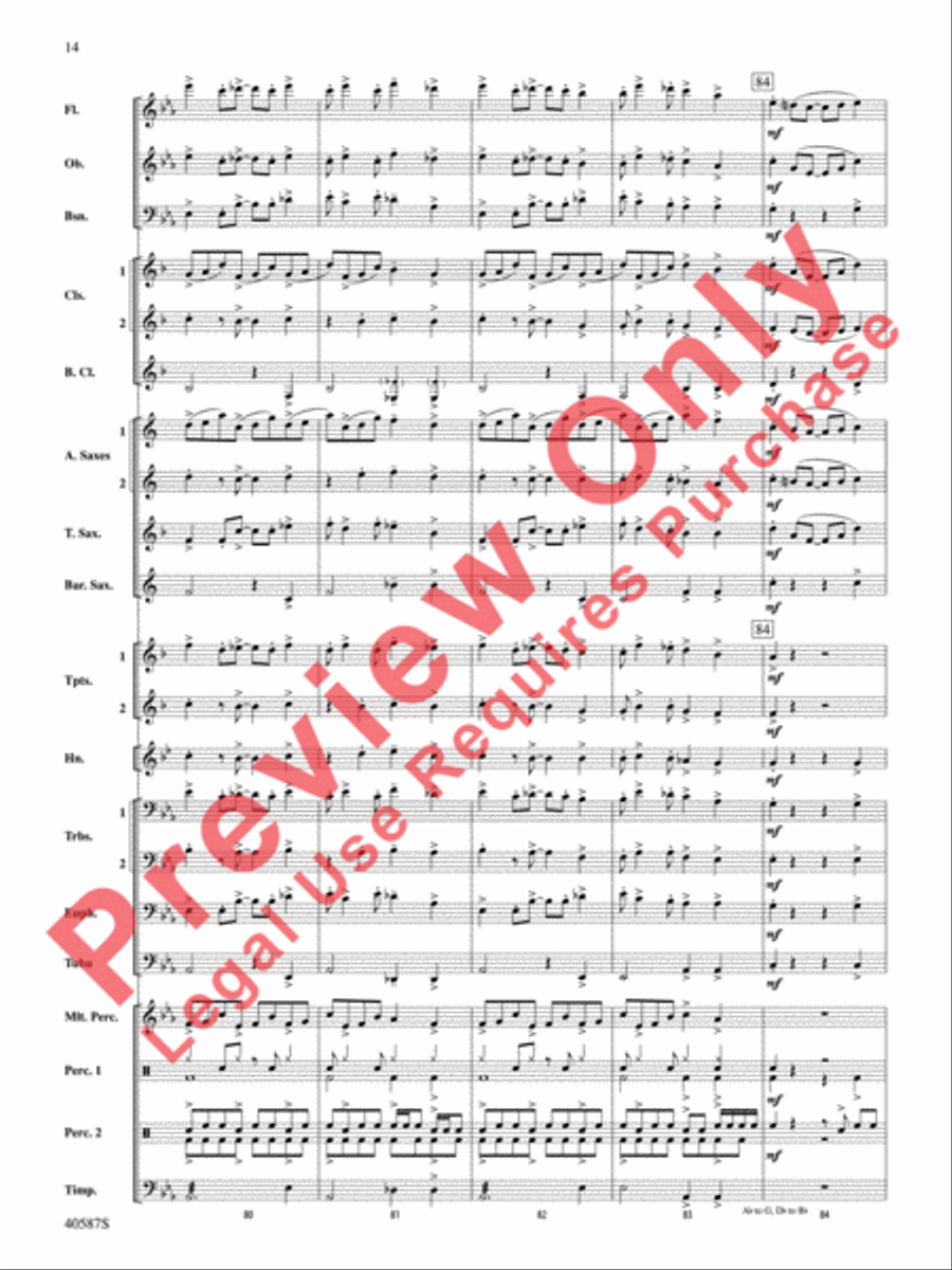 Rondo Picoso Concert Band scores gallery preview page 15