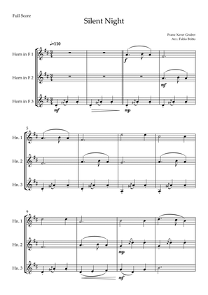 Silent Night (Christmas Song) for Horn in F Trio