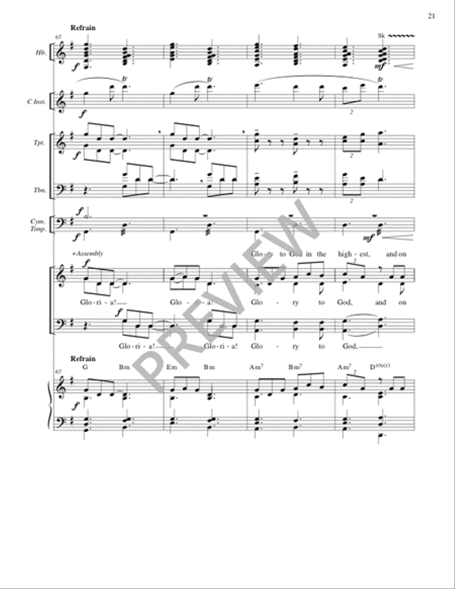 Jubilation Mass (Full Score) 4-Part scores gallery preview page 22