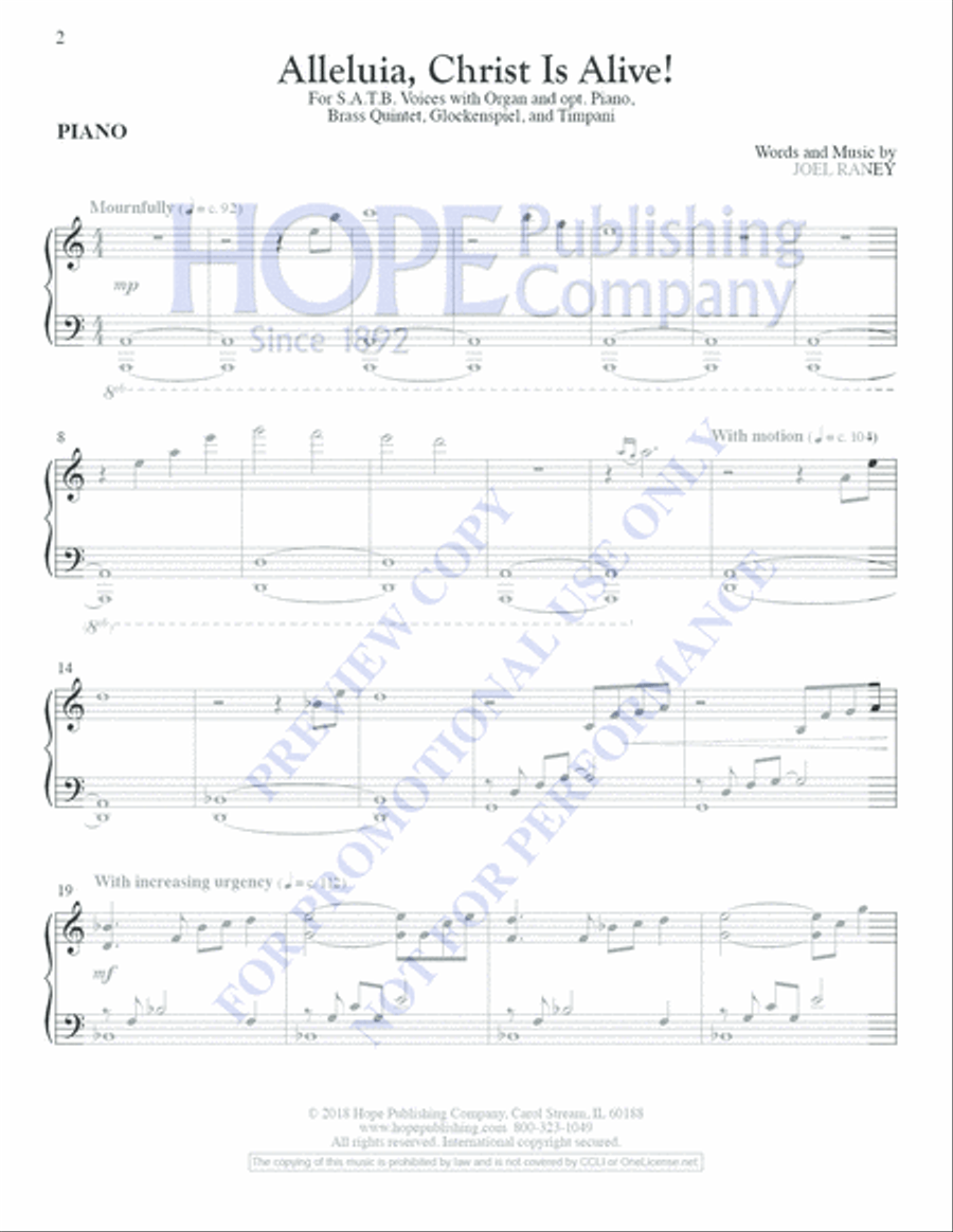 Alleluia, Christ Is Alive! Choir scores gallery preview page 2