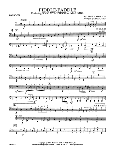 Fiddle-Faddle: Bassoon
