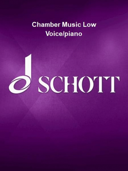 Chamber Music Low Voice/piano